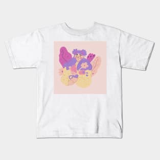 Cute girl with flowers Kids T-Shirt